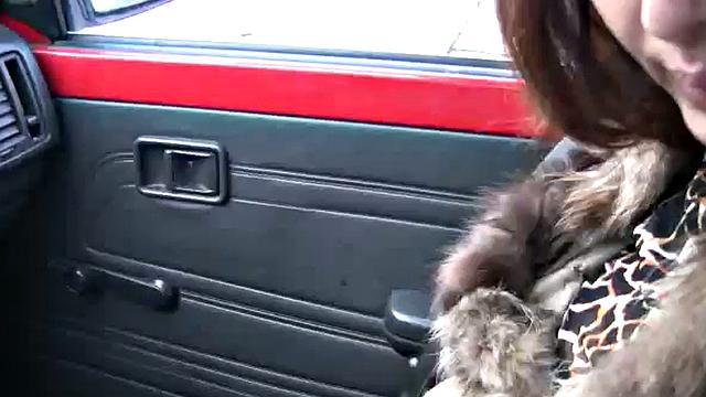 Amateur public slut sucks on cock