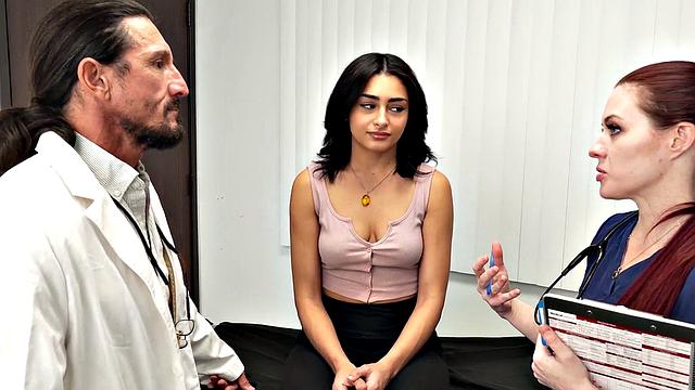 Breeding babe banged in doggystyle at doctor's office