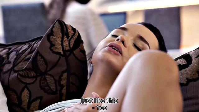 VIP4K. Lovely girl satisfies needs using old cock of dad