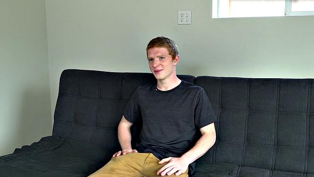 Auditioning jock jerks unshaved dick until cum spray