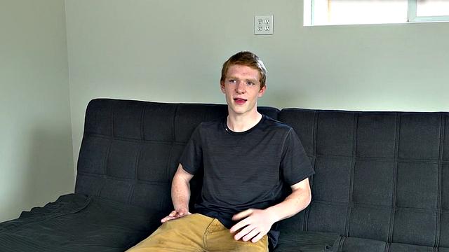 Auditioning jock jerks unshaved dick until cum spray