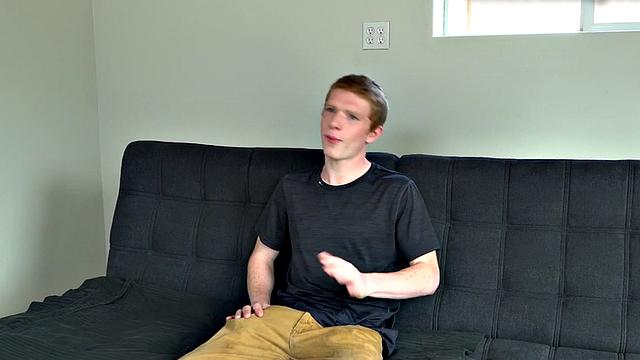 Auditioning jock jerks unshaved dick until cum spray