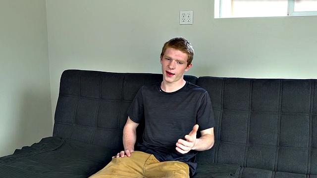 Auditioning jock jerks unshaved dick until cum spray