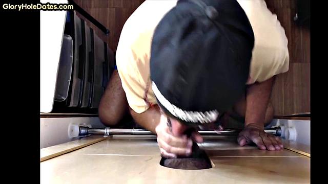 Gloryhole amateur cocksucking DILF spoils with mouth