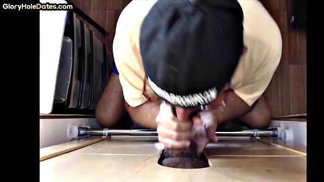 Gloryhole amateur cocksucking DILF spoils with mouth