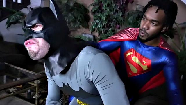 Gay cosplay duo enjoys anal sex on the couch