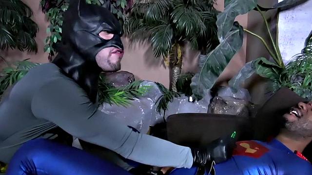 Gay cosplay duo enjoys anal sex on the couch