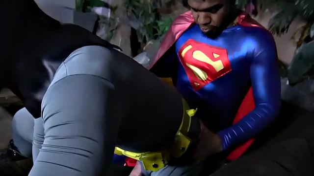 Gay cosplay duo enjoys anal sex on the couch