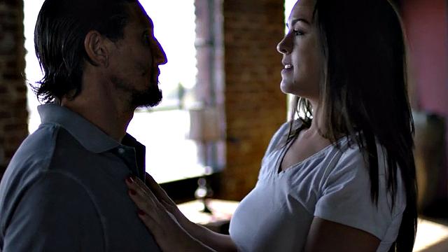 Stepdaughter fucked by wild stepdad in wet pussy hole