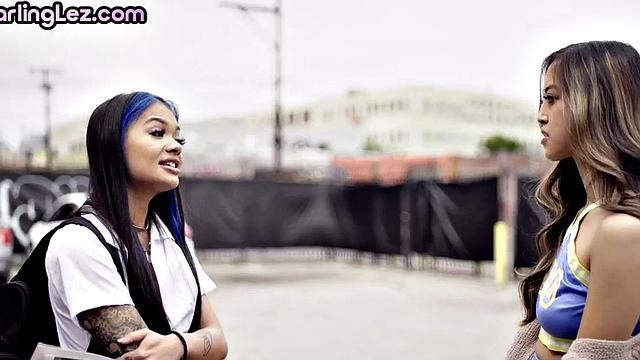 Asian 21yo Cheerleader got her pussy eaten in class