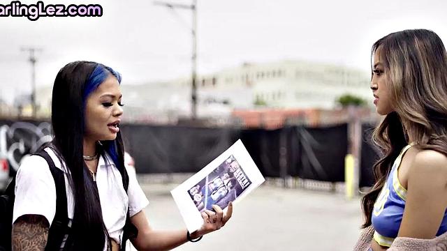 Asian 21yo Cheerleader got her pussy eaten in class