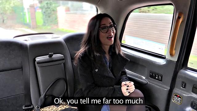 Watch this tattooed Spanish hottie take it from behind and get her ass drilled in the cab