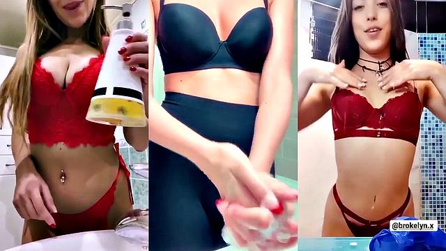 Beautiful blonde enjoys hot couple sex