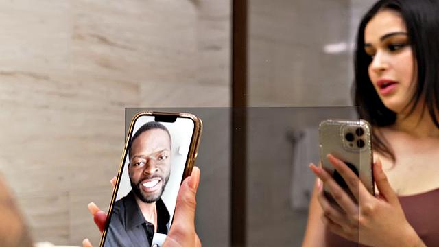 Tattooed Latina Carolina Cortez takes big cock to help her boyfriend