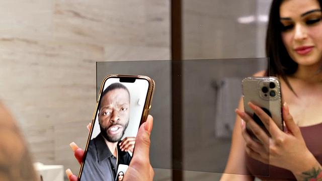 Tattooed Latina Carolina Cortez takes big cock to help her boyfriend