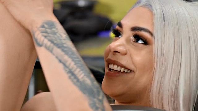 TS hair dresser barebacks Trans customer in salon