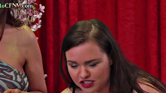 CFNM amateur femdom strippers suck in group BJ