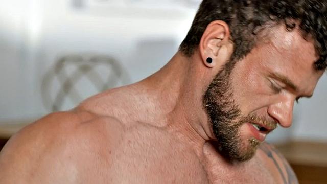 Eager jock fucks and facials his bottom BF at home