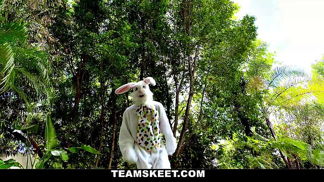 Tiny Easter Bunny Babe Gets Slammed