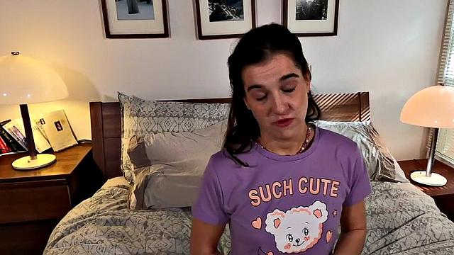 Petite stepteen talks dirty and fingers pussy before JOI