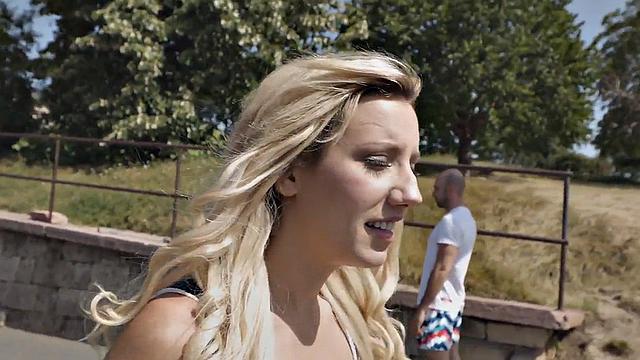 Interracially ravaged PAWG gets pounded