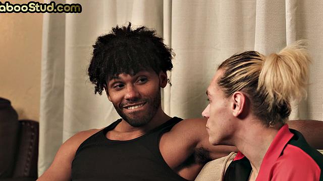 Taboo white stud fucked by Black stepbrother in IR