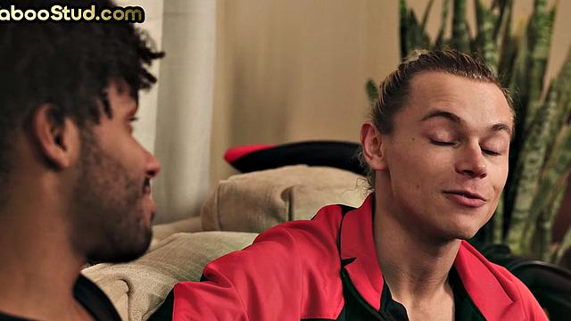 Taboo white stud fucked by Black stepbrother in IR