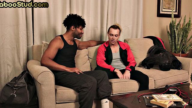 Taboo white stud fucked by Black stepbrother in IR