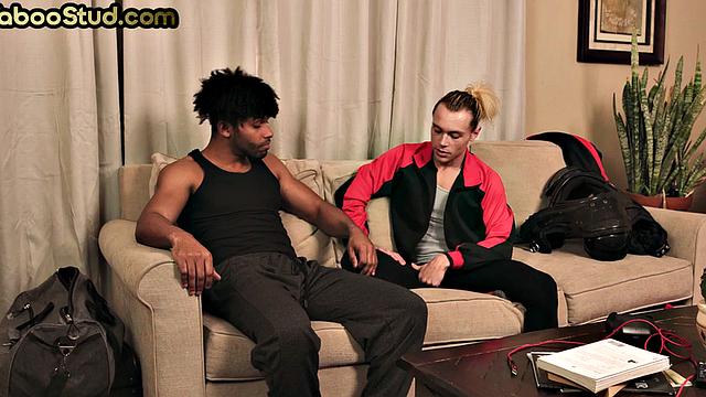 Taboo white stud fucked by Black stepbrother in IR