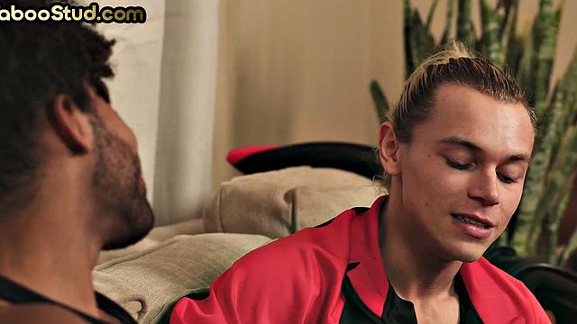 Taboo white stud fucked by Black stepbrother in IR