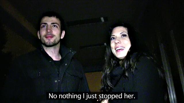 Spanish babe fucks a stranger for cash