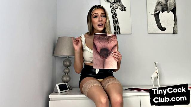 SPH domina humiliates small cock loser while fucked