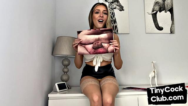 SPH domina humiliates small cock loser while fucked