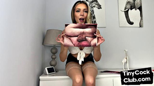 SPH domina humiliates small cock loser while fucked