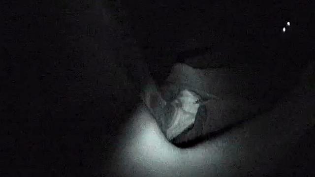 Naughty night vision slut sucks dick