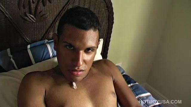 Sexy 21 year old Latin boy Gabriel Diaz test drives a fleshjack. While he prefers a big dick up his ass, sliding his 7 inches into the sex toy is the next best thing.
