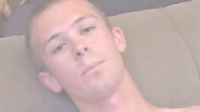 Tommy Nolan pulls out his big uncut dick for a tease, before getting naked and hard. At one point we get a nice look at this skinny boy's cute little butt.