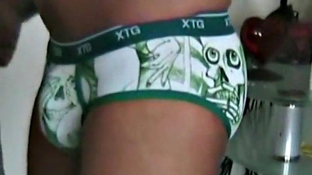 German skinny stud fucked in home threesome