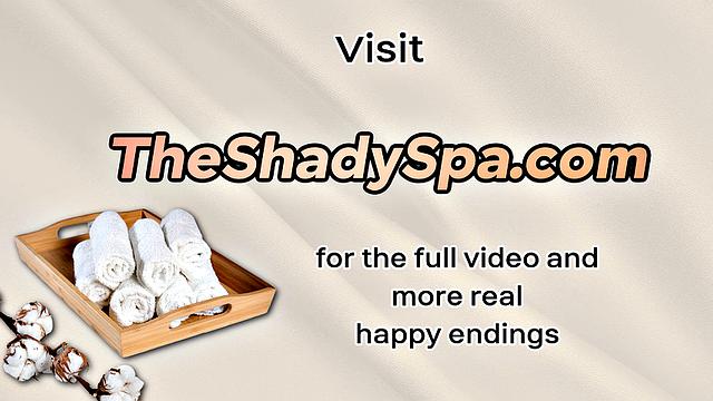 Big-titted blonde masseuse gives handjob