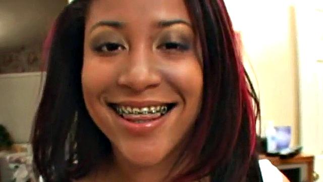 Ebony Princess sucking on dick