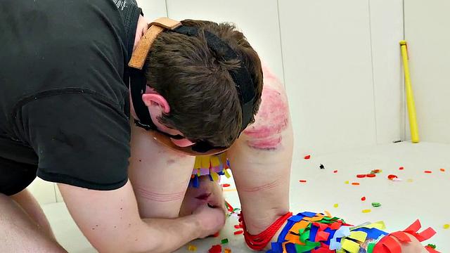 A kinky teen slut get her tight ass drilled and face slapped while being tied up and humiliated