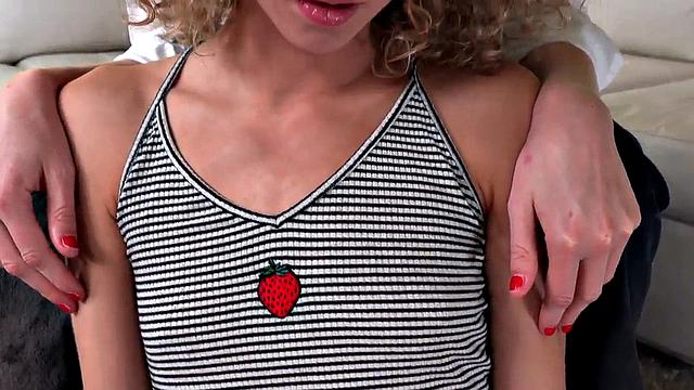 Real amateur Petite Slut learns HJ in POV FFM 3some