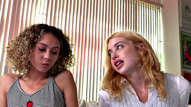 Real amateur Petite Slut learns HJ in POV FFM 3some