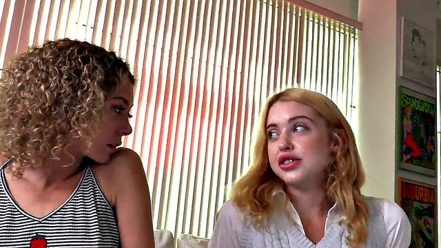 Real amateur Petite Slut learns HJ in POV FFM 3some