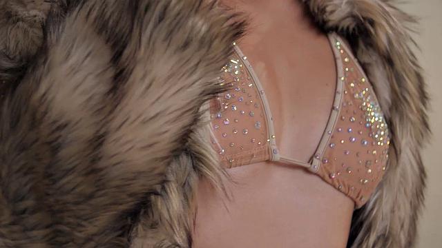 Latina Gizelle Blanco Plays with Pierced Nipples and Shows All Natural Body and Tattoos