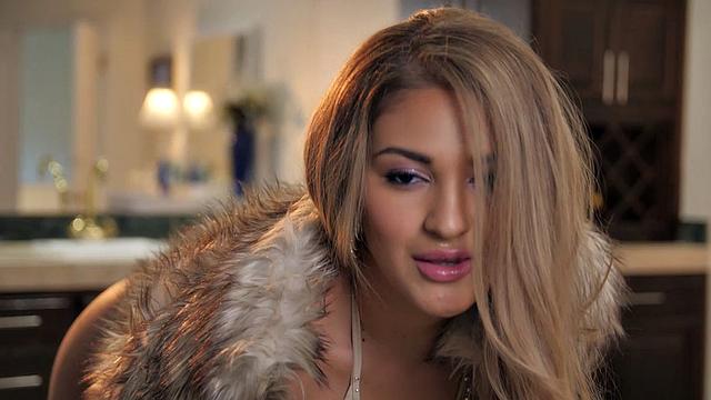 Latina Gizelle Blanco Plays with Pierced Nipples and Shows All Natural Body and Tattoos