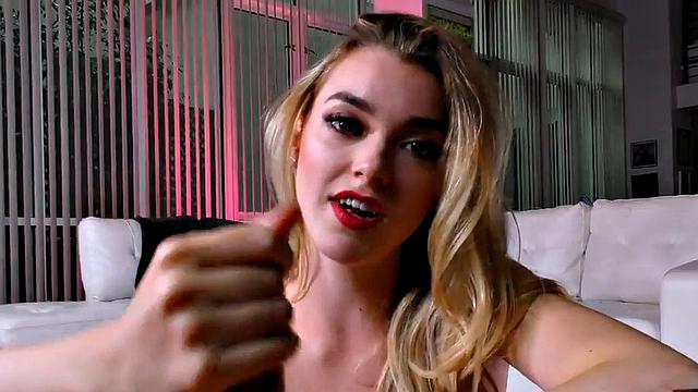 Amateur babe spoils cock in oiled POV wanking fun