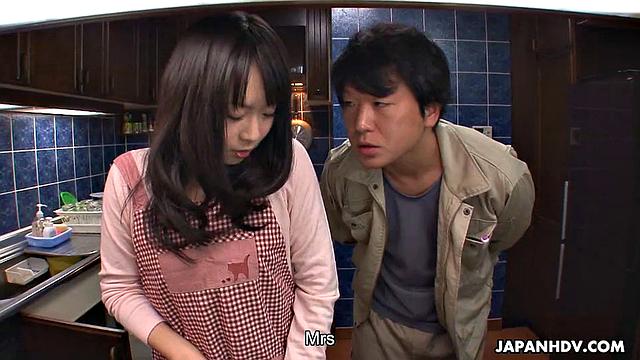 Lovely housewife has wild sex with plumber