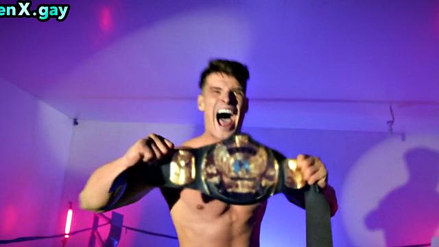 Manly jocks bareback box boxing judge in 3some after fight