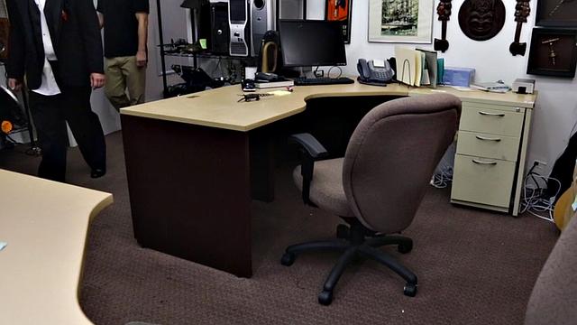 Amateur office boy gets a threesome after a hot blowjob & cock-sucking session